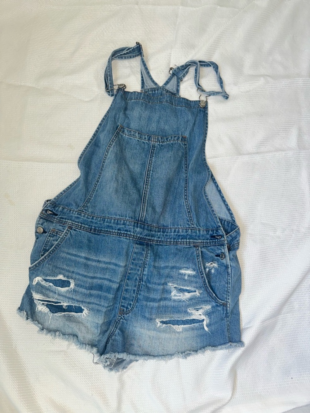 American Eagle Denim Short Overalls